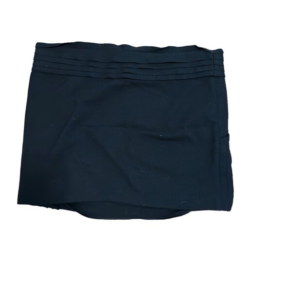 Diane Von Furstenberg Skirt Black Pull On Stretch Pockets Mini Size 6 READ - Picture 2 of 3